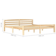 vidaXL Sängynrunko täysi mänty 200x200 cm hinta ja tiedot | Sängyt | hobbyhall.fi