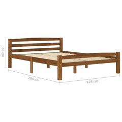 vidaXL Sängynrunko hunajanruskea täysi mänty 120x200 cm hinta ja tiedot | Sängyt | hobbyhall.fi