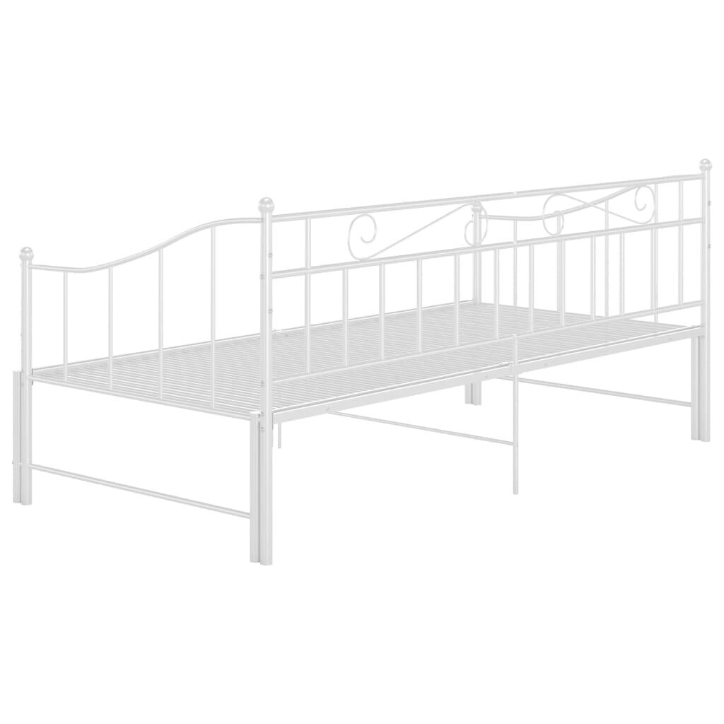 vidaXL Vuodesohvan runko valkoinen metalli 90x200 cm hinta ja tiedot | Sängyt | hobbyhall.fi