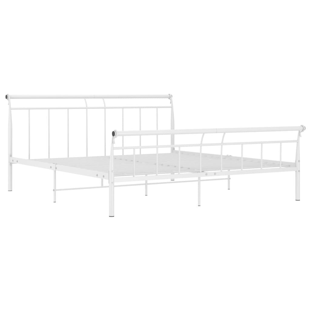 vidaXL Sängynrunko valkoinen metalli 200x200 cm hinta ja tiedot | Sängyt | hobbyhall.fi