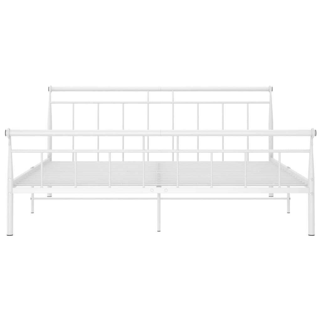 vidaXL Sängynrunko valkoinen metalli 200x200 cm hinta ja tiedot | Sängyt | hobbyhall.fi