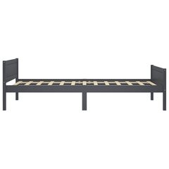 vidaXL Sängynrunko täysi mänty harmaa 90x200 cm hinta ja tiedot | Sängyt | hobbyhall.fi