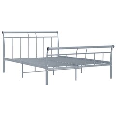 vidaXL Sängynrunko harmaa metalli 140x200 cm hinta ja tiedot | Sängyt | hobbyhall.fi