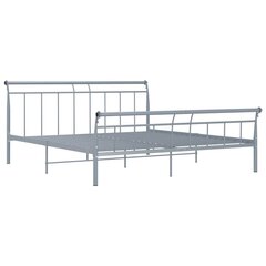 vidaXL Sängynrunko harmaa metalli 160x200 cm hinta ja tiedot | Sängyt | hobbyhall.fi