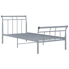 vidaXL Sängynrunko harmaa metalli 100x200 cm hinta ja tiedot | Sängyt | hobbyhall.fi