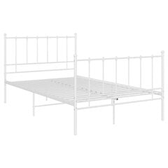 vidaXL Sängynrunko valkoinen metalli 120x200 cm hinta ja tiedot | Sängyt | hobbyhall.fi