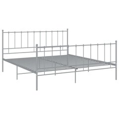 vidaXL Sängynrunko harmaa metalli 200x200 cm hinta ja tiedot | Sängyt | hobbyhall.fi