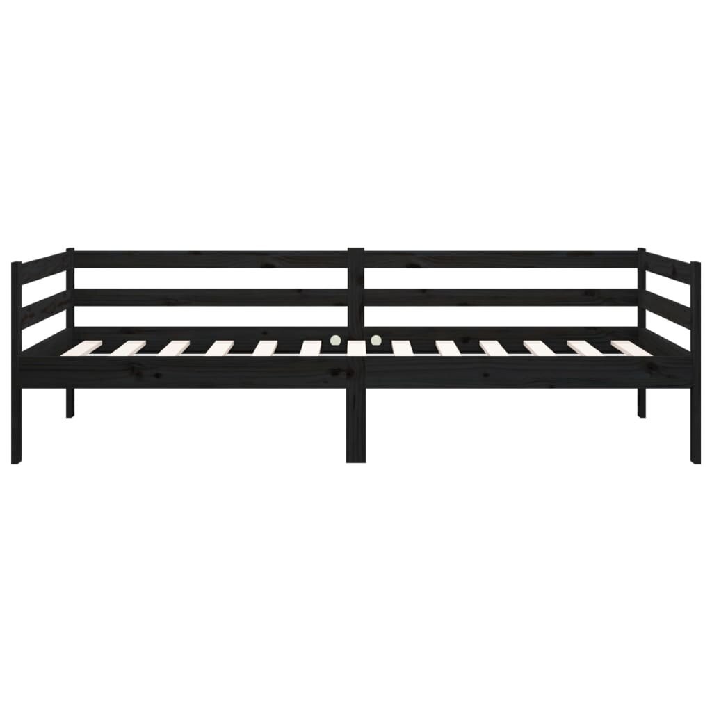 vidaXL Sohvasänky musta 90x190 cm täysi mänty hinta ja tiedot | Sängyt | hobbyhall.fi