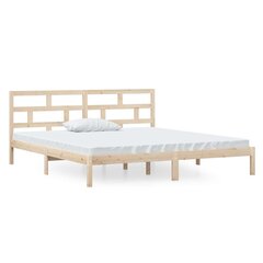 vidaXL Sängynrunko täysi mänty 140x190 cm hinta ja tiedot | Sängyt | hobbyhall.fi