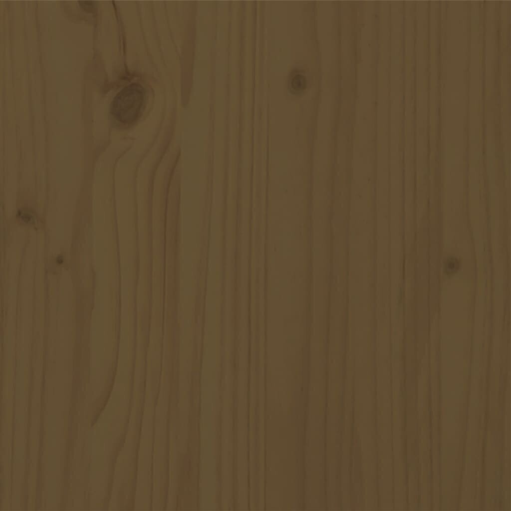 vidaXL Sängynrunko hunajanruskea täysi puu 200x200 cm hinta ja tiedot | Sängyt | hobbyhall.fi