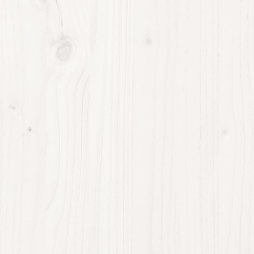 vidaXL Sängynrunko valkoinen täysi puu 75x190 cm 2FT6 Small Single hinta ja tiedot | Sängyt | hobbyhall.fi