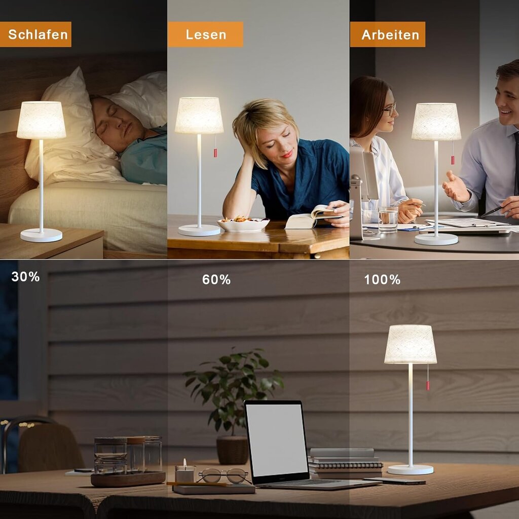 Langaton LED-pöytävalaisin, valkoinen hinta ja tiedot | Pöytävalaisimet | hobbyhall.fi