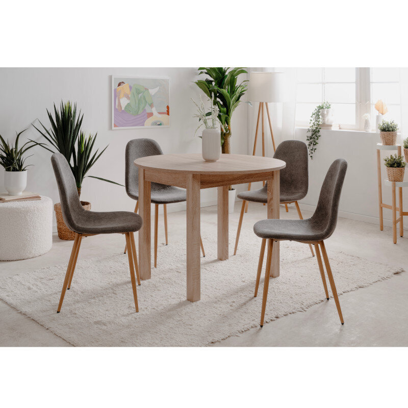Pöytä jatkomekanismilla Atrium Coburg 100-140 cm, ruskea hinta ja tiedot | Ruokapöydät | hobbyhall.fi