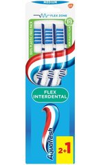 Hammasharja Aquafresh Clean & Flex Medium, 3 kpl hinta ja tiedot | Suuhygienia | hobbyhall.fi