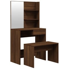 vidaXL Peilipöytäsarja ruskea tammi 74,5x40x141 cm hinta ja tiedot | Peilipöydät | hobbyhall.fi