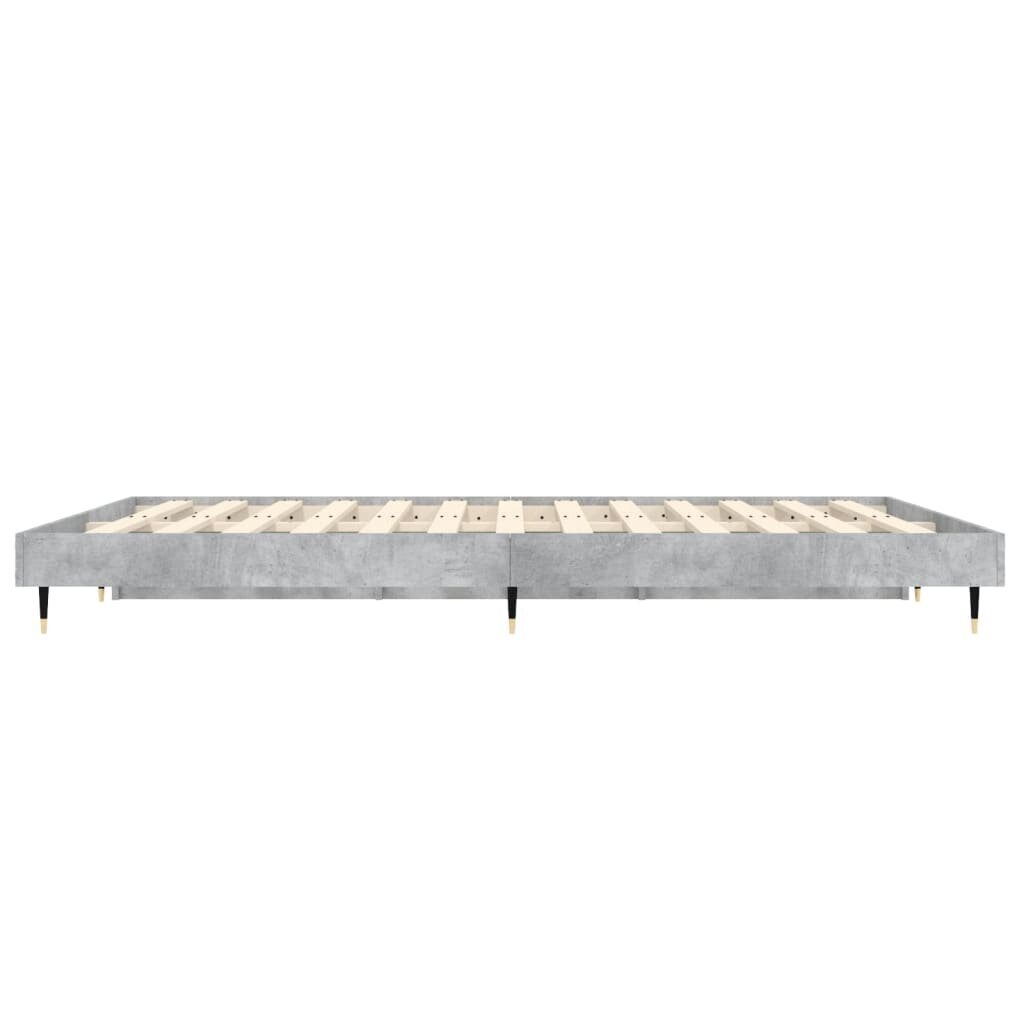 vidaXL Sängynrunko betoninharmaa 135x190 cm tekninen puu hinta ja tiedot | Sängyt | hobbyhall.fi