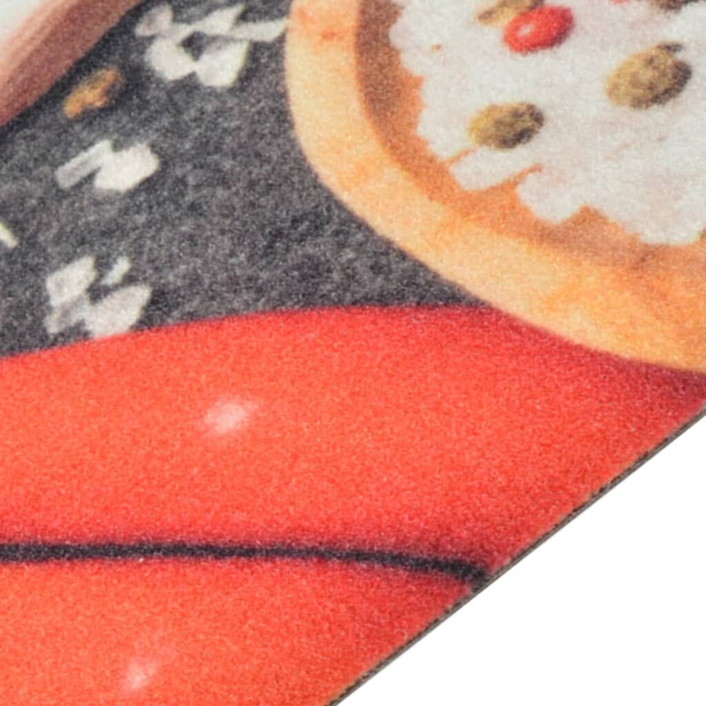 vidaXL Keittiön pestävä matto vihannekset 45x150 cm sametti hinta ja tiedot | Pöytäliinat, tabletit ja lautasliinat | hobbyhall.fi