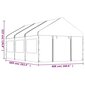 vidaXL Huvimaja katolla valkoinen 6,69x4,08x3,22 m polyeteeni hinta ja tiedot | Puutarhapaviljongit | hobbyhall.fi