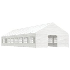 vidaXL Huvimaja katolla valkoinen 17,84x5,88x3,75 m polyeteeni hinta ja tiedot | Puutarhapaviljongit | hobbyhall.fi