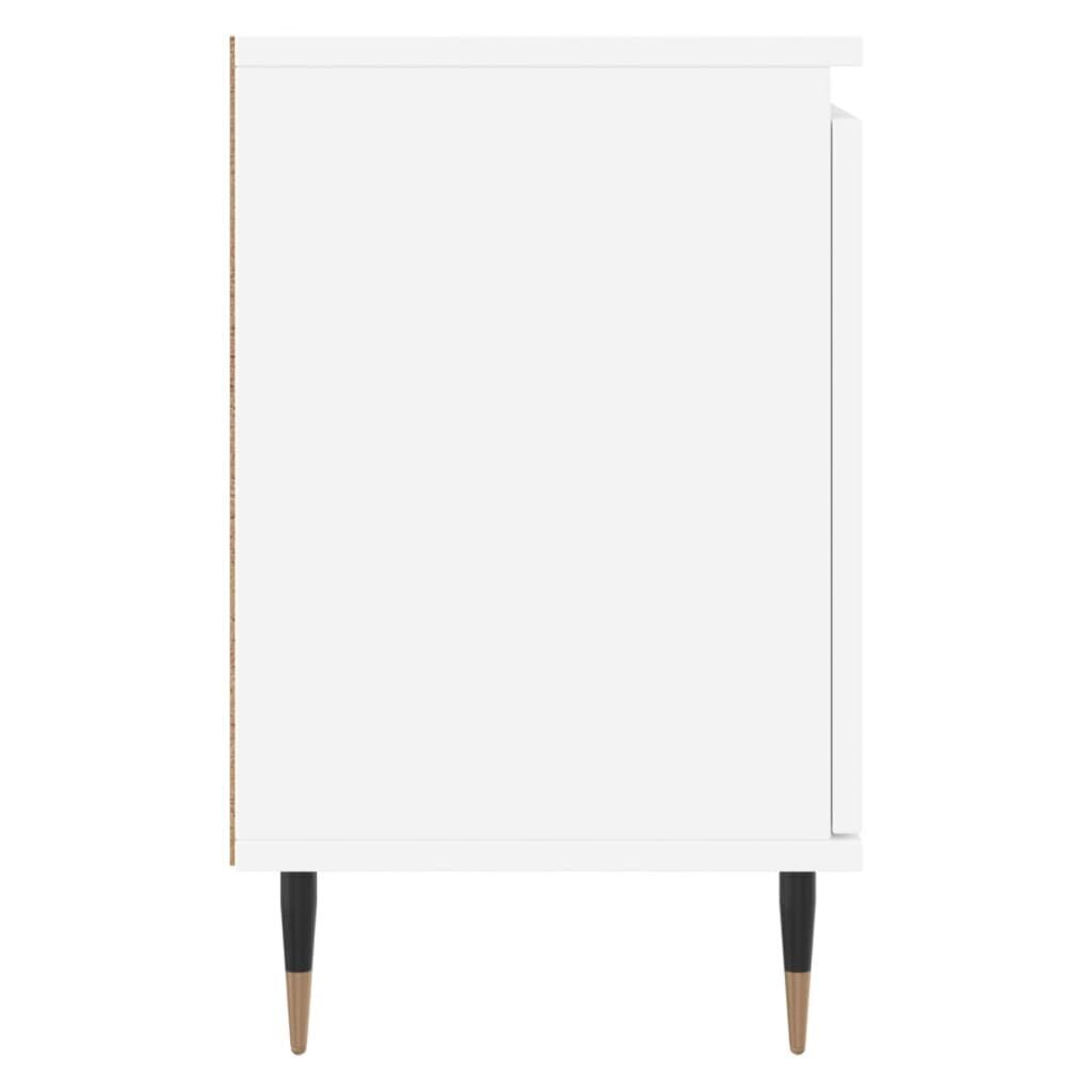 vidaXL Yöpöydät 2 kpl valkoinen 40x30x50 cm tekninen puu hinta ja tiedot | Yöpöydät | hobbyhall.fi