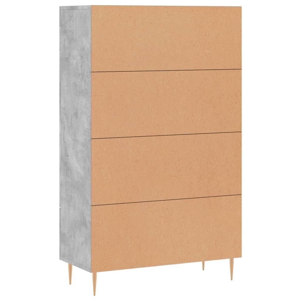 vidaXL Kaappi betoninharmaa 69,5x31x115 cm tekninen puu hinta ja tiedot | Olohuoneen kaapit ja lipastot | hobbyhall.fi