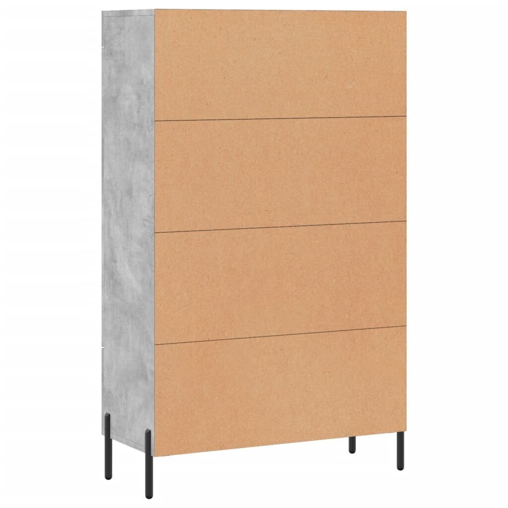 vidaXL Kaappi betoninharmaa 69,5x31x115 cm tekninen puu hinta ja tiedot | Olohuoneen kaapit ja lipastot | hobbyhall.fi