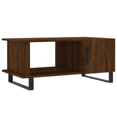 vidaXL Sohvapöytä ruskea tammi 90x50x40 cm tekninen puu hinta ja tiedot | Sohvapöydät | hobbyhall.fi