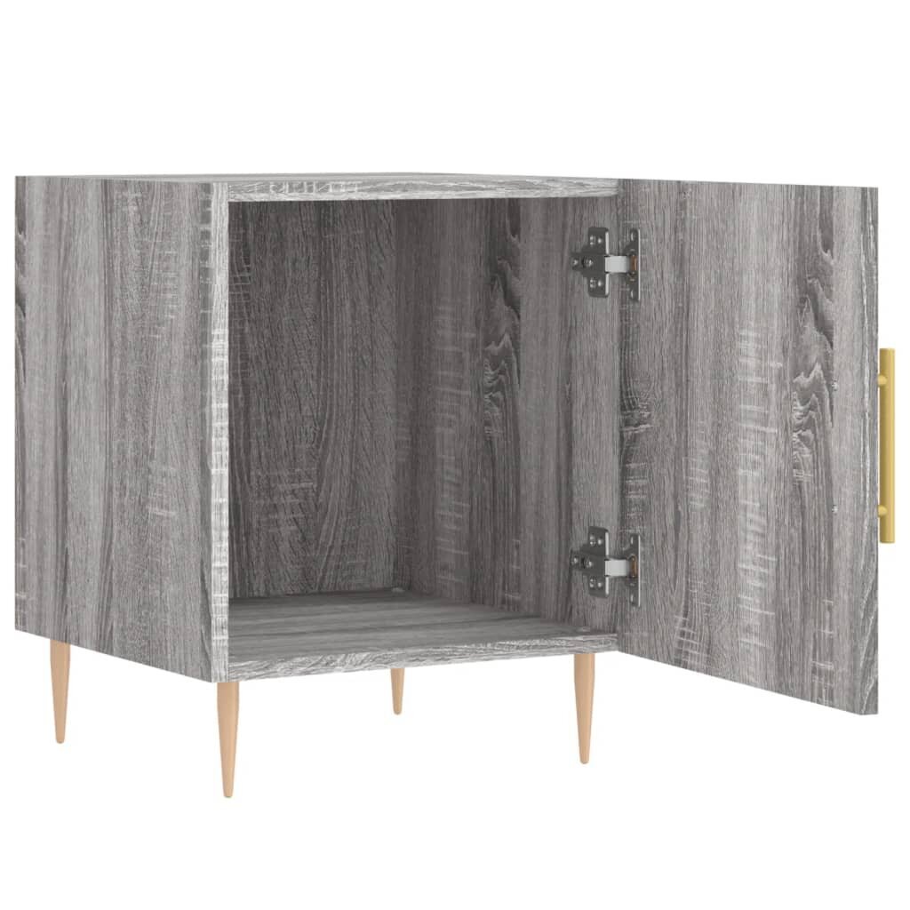 vidaXL Yöpöytä harmaa Sonoma 40x40x50 cm tekninen puu hinta ja tiedot | Yöpöydät | hobbyhall.fi