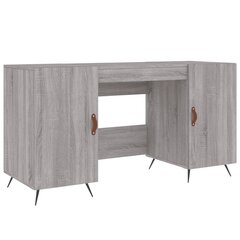 vidaXL Työpöytä harmaa Sonoma 140x50x75 cm tekninen puu hinta ja tiedot | Tietokonepöydät ja työpöydät | hobbyhall.fi