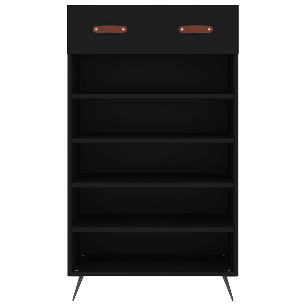 vidaXL Kenkäkaappi musta 60x35x105 cm tekninen puu hinta ja tiedot | Kenkäkaapit ja -hyllyt | hobbyhall.fi