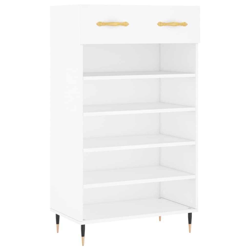 vidaXL Kenkäkaappi valkoinen 60x35x105 cm tekninen puu hinta ja tiedot | Kenkäkaapit ja -hyllyt | hobbyhall.fi