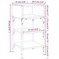 vidaXL Yöpöydät 2 kpl harmaa Sonoma 35x34,5x70 cm tekninen puu hinta ja tiedot | Yöpöydät | hobbyhall.fi