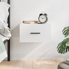 vidaXL Seinäkiinnitettävä yöpöytä valkoinen 35x35x20 cm hinta ja tiedot | Yöpöydät | hobbyhall.fi
