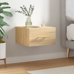 vidaXL Seinäkiinnitettävä yöpöytä Sonoma-tammi 35x35x20 cm hinta ja tiedot | Yöpöydät | hobbyhall.fi