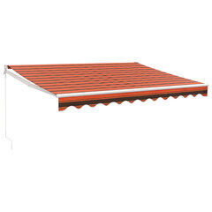 vidaXL Sisäänkelattava markiisi oranssiruskea 3x2,5 m kangas/alumiini hinta ja tiedot | Aurinkovarjot ja markiisit | hobbyhall.fi