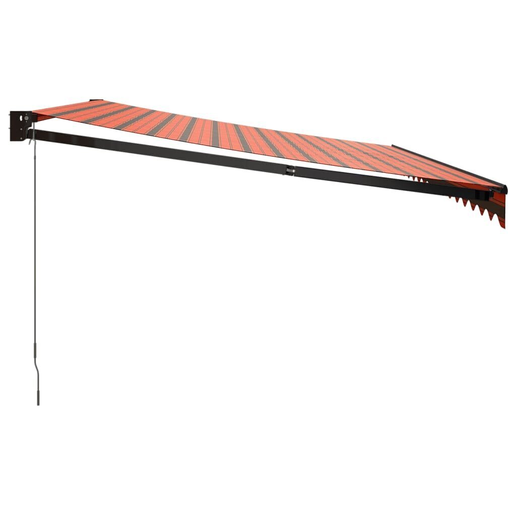 vidaXL Sisäänkelattava markiisi oranssiruskea 4,5x3 m kangas/alumiini hinta ja tiedot | Aurinkovarjot ja markiisit | hobbyhall.fi