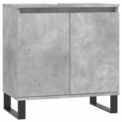 vidaXL Kylpyhuoneen kaappi betoninharmaa 58x33x60 cm tekninen puu hinta ja tiedot | Kylpyhuonekaapit | hobbyhall.fi