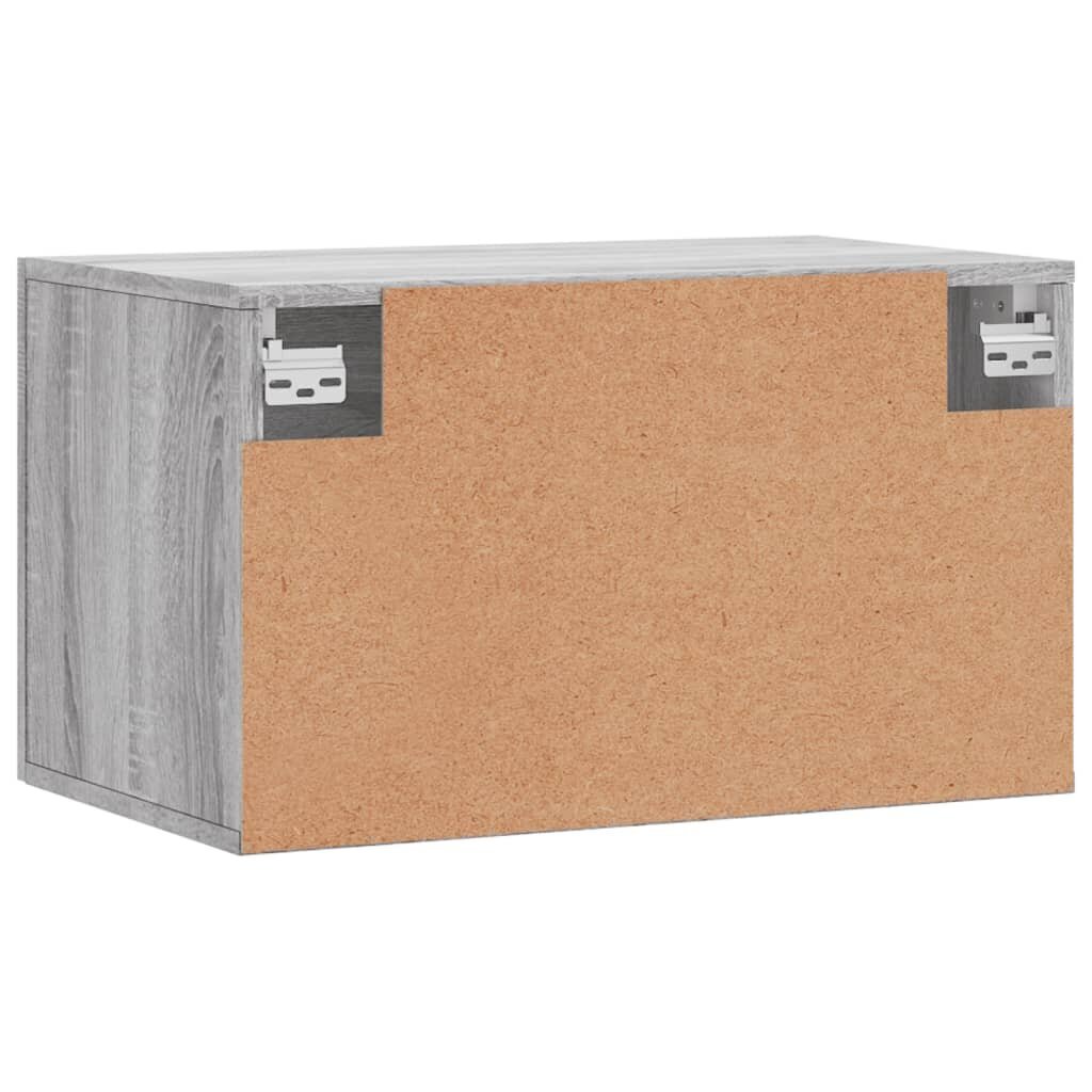 vidaXL Seinäkaappi harmaa Sonoma 60x36,5x35 cm tekninen puu hinta ja tiedot | Kylpyhuonekaapit | hobbyhall.fi