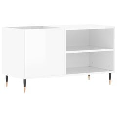 vidaXL LP-levyjen säilytyskaappi korkeakiilto valk. 85x38x48 cm puu hinta ja tiedot | Olohuoneen kaapit ja lipastot | hobbyhall.fi