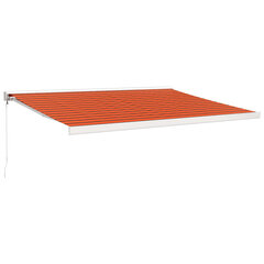 vidaXL Sisäänkelattava markiisi oranssiruskea 4,5x3 m kangas/alumiini hinta ja tiedot | Aurinkovarjot ja markiisit | hobbyhall.fi