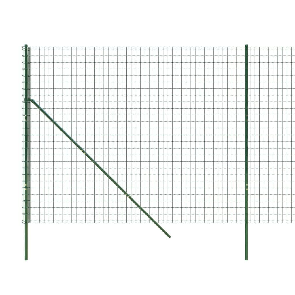 vidaXL Verkkoaita vihreä 2x10 m galvanoitu teräs hinta ja tiedot | Aidat ja tarvikkeet | hobbyhall.fi