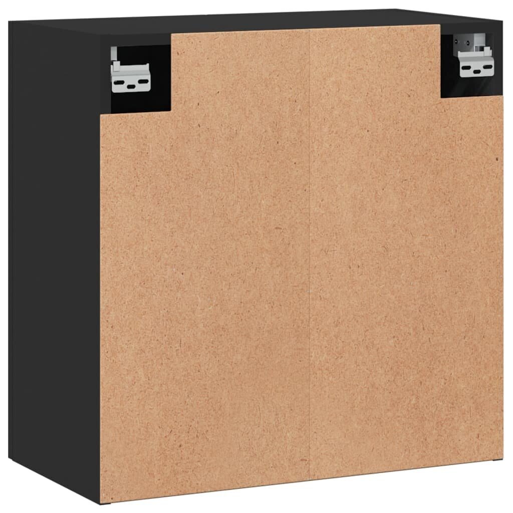 vidaXL Seinäkaappi musta 60x31x60 cm tekninen puu hinta ja tiedot | Olohuoneen kaapit ja lipastot | hobbyhall.fi