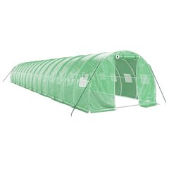 vidaXL Kasvihuone teräsrungolla vihreä 48 m² 16x3x2 m hinta ja tiedot | Kasvihuoneet | hobbyhall.fi