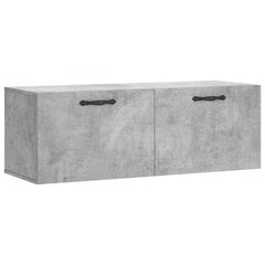 vidaXL Seinäkaappi betoninharmaa 100x36,5x35 cm tekninen puu hinta ja tiedot | Olohuoneen kaapit ja lipastot | hobbyhall.fi