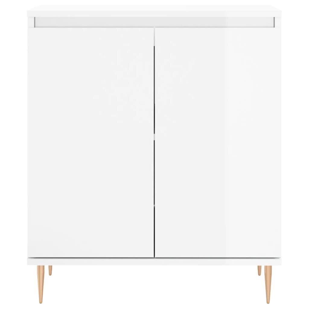 vidaXL Senkki korkeakiilto valkoinen 60x35x70 cm tekninen puu hinta ja tiedot | Olohuoneen kaapit ja lipastot | hobbyhall.fi