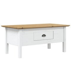 vidaXL Sohvapöytä BODO valkoinen ja ruskea 100x55x45 cm täysi mänty hinta ja tiedot | Sohvapöydät | hobbyhall.fi