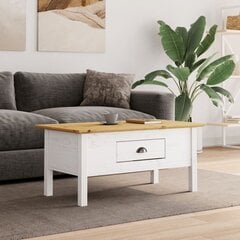 vidaXL Sohvapöytä BODO valkoinen ja ruskea 100x55x45 cm täysi mänty hinta ja tiedot | Sohvapöydät | hobbyhall.fi