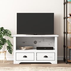 vidaXL TV-taso 2 laatikolla BODO valkoinen 91x43x56 cm täysi mänty hinta ja tiedot | TV-tasot | hobbyhall.fi
