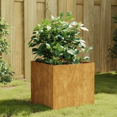 vidaXL Kukkalaatikko 40x41x40 cm Corten teräs hinta ja tiedot | Kukkalaatikot | hobbyhall.fi