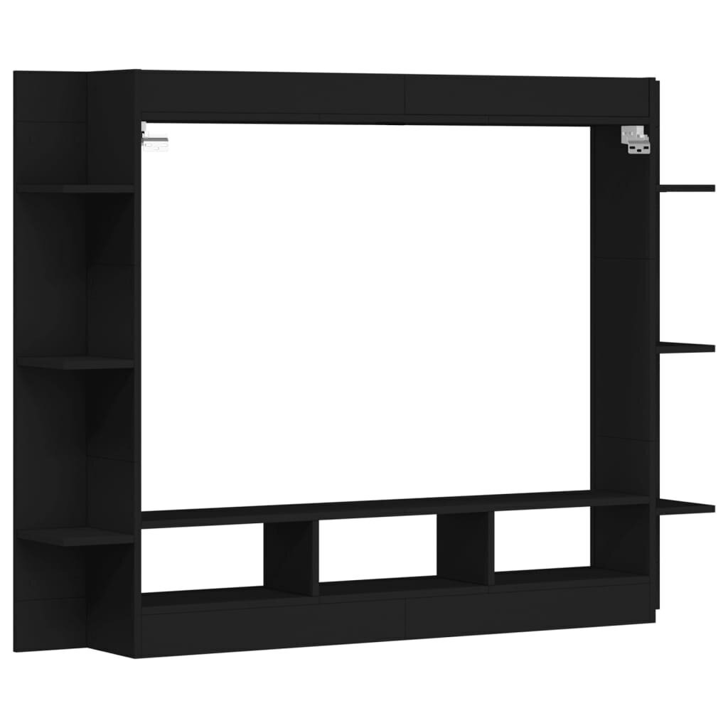 vidaXL TV-taso musta 152x22x113 cm tekninen puu hinta ja tiedot | TV-tasot | hobbyhall.fi